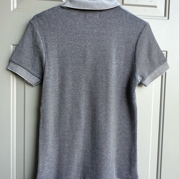 ZARA MAN Polo Shirt Size S Black White Microstripe 100% Cotton Summer Minimalist - Picture 8 of 8